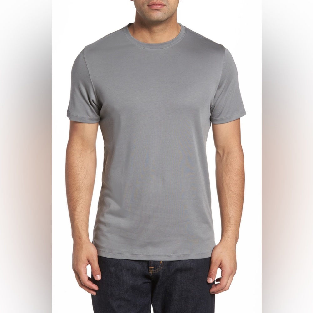 Robert Barakett Georgia Crew Neck T-Shirt Supremely Soft Grey Size Large